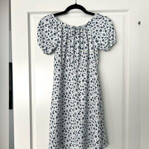 Zara blue and white floral tween/teen dress